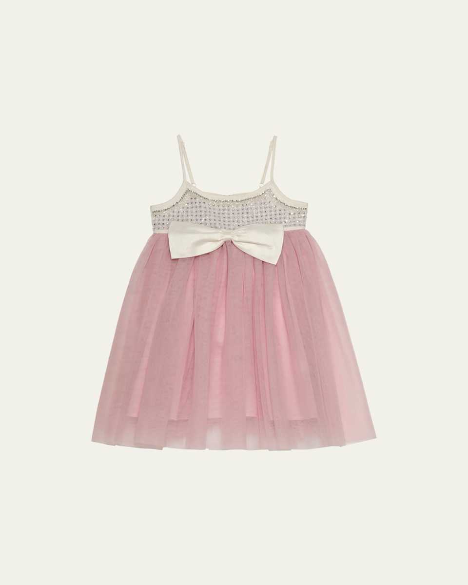 Girl's Jolie Embellished Bow Tutu Dress, Size 3T-11